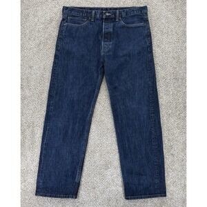 Levis 562 Jeans Mens 36x32 Blue Loose Taper Button Fly Cotton (Actual Fit 37x30)